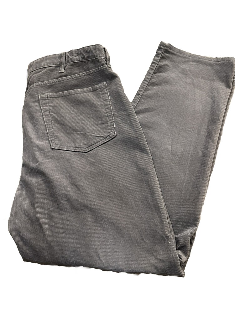 $65 New Lands' End Men's Traditional Fit 5 Pocket Stretch Cord Pants Gray 40x31