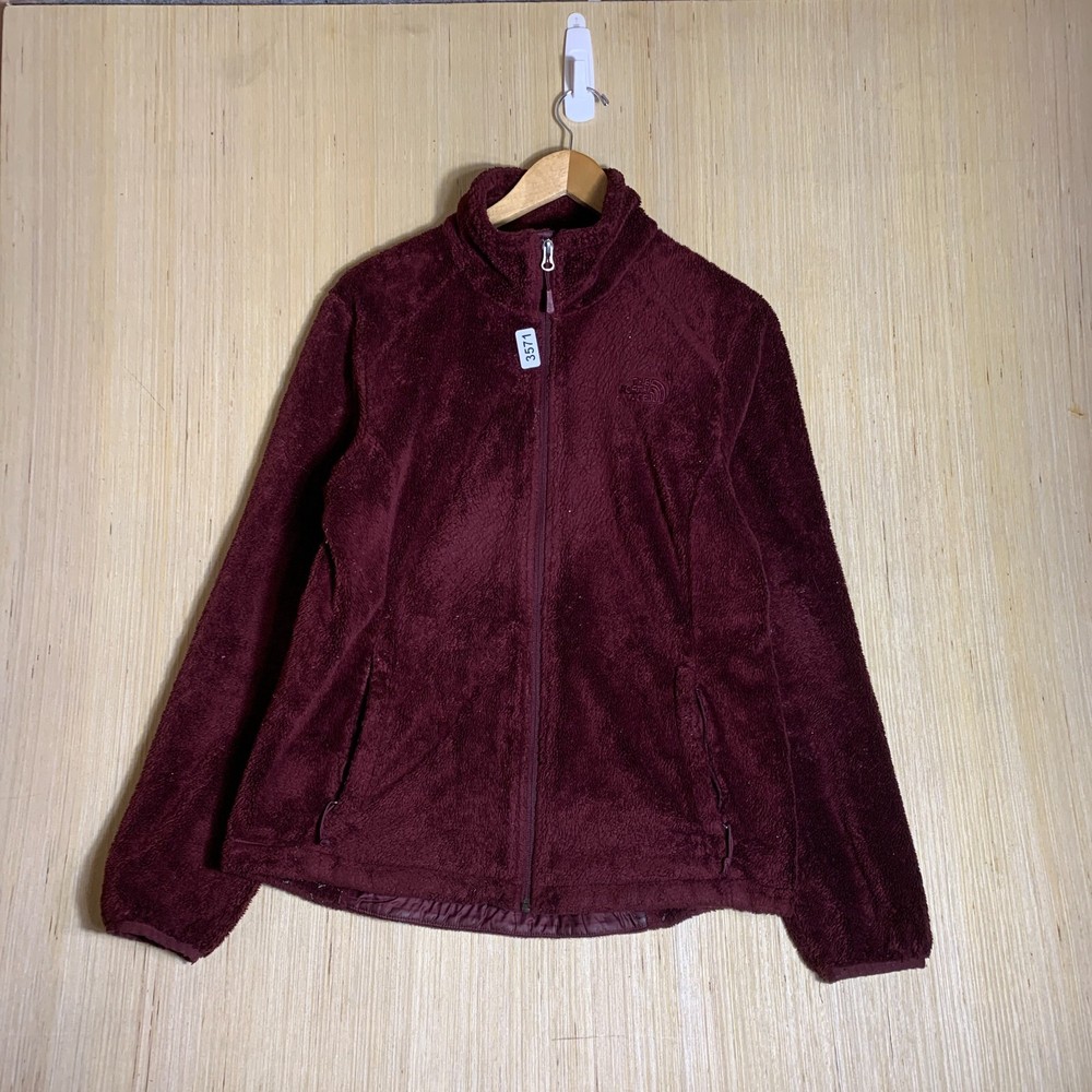 The North Face Sweater Adult Medium Burgundy Long Sleeve Women's  Full Zip Up