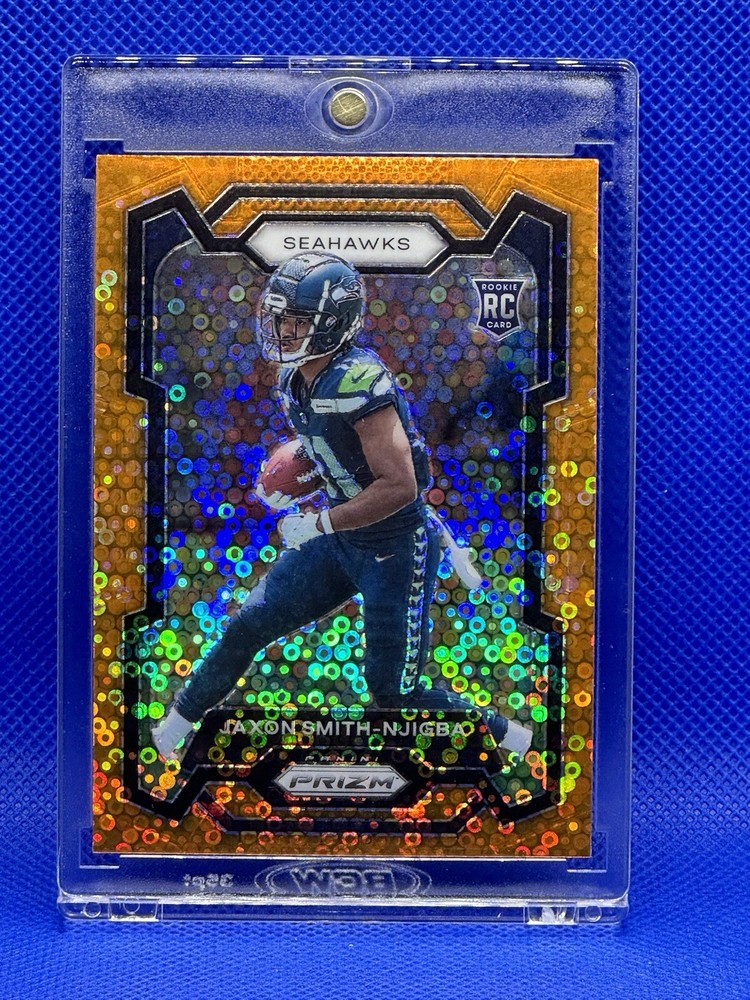 Jaxon Smith-Njigba RARE ROOKIE RC PANINI BLUE STARS REFRACTOR SSP  SEAHAWKS MINT
