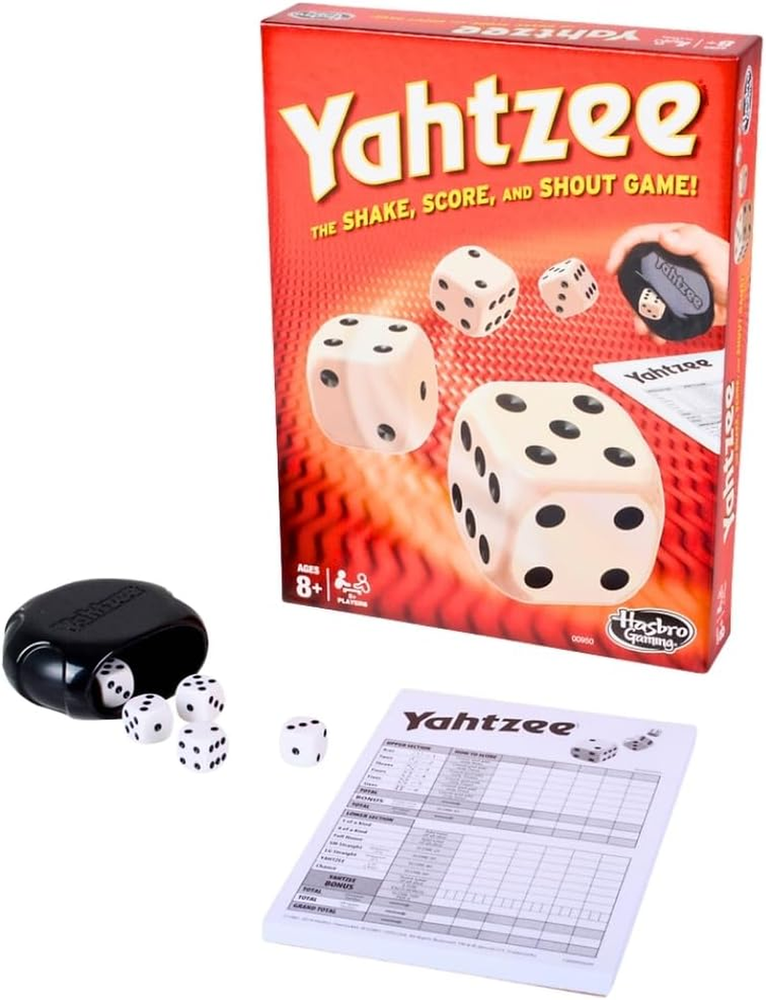 Yahtzee Classic Game, Dice Games Clear Printing with Correct Scoring Instruction