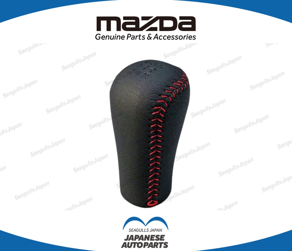 MAZDA OEM RX-7 FD3S SPIRIT R Shifter Shift Change Knob Leather Red Stitch