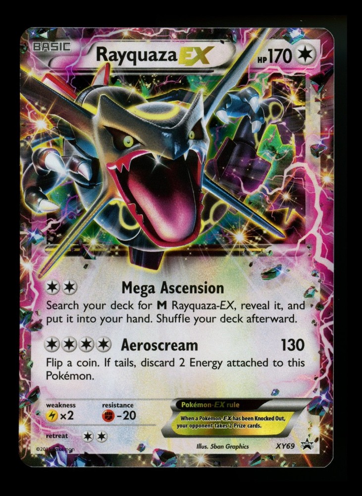 #2 Rayquaza EX XY69 Black Star Promo 2015 SHINY Holo Rare Pokémon Card TCG