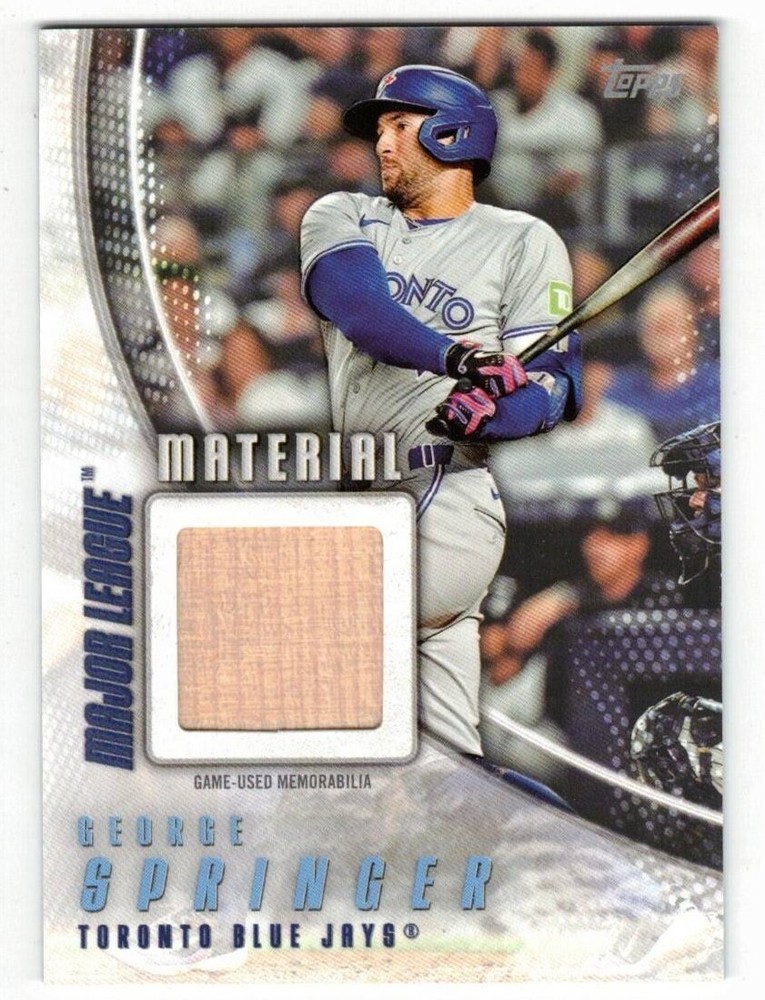 2025 Topps Series 1 - George Springer Major League Material Bat Relic #MLM-GS