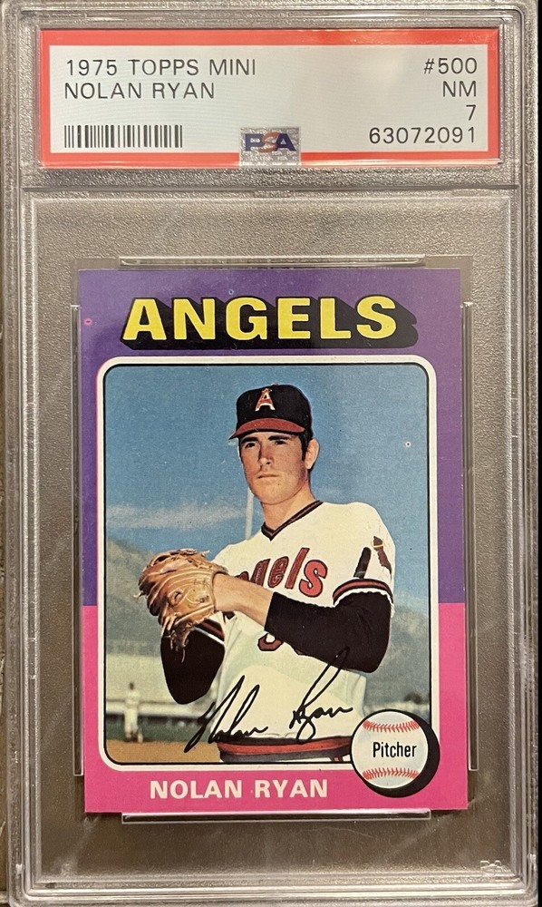 1975 Topps Mini Nolan Ryan #500 HOF PSA 7 NM