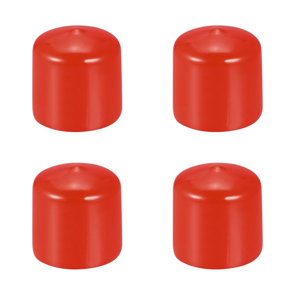 4Pack 40mm ID Red Rubber Screw Thread Protector Cap for Bolts