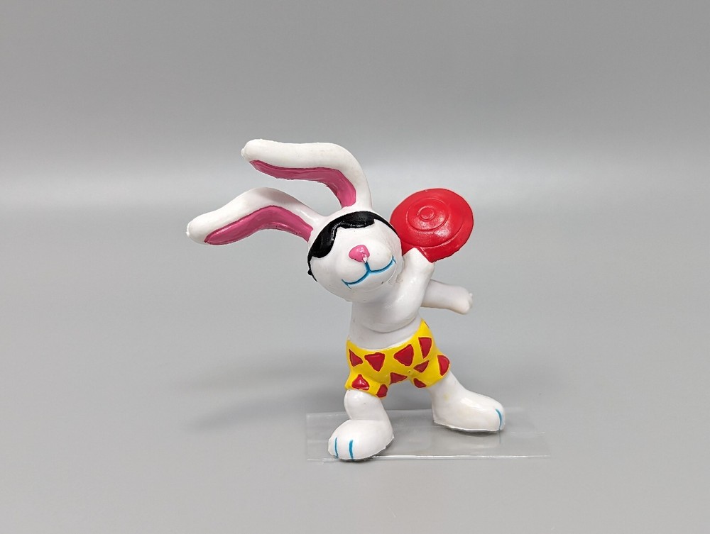 1989 Applause PVC Figure Beach Bunny Rabbit Figurine Frisbee Beachbunnies 3
