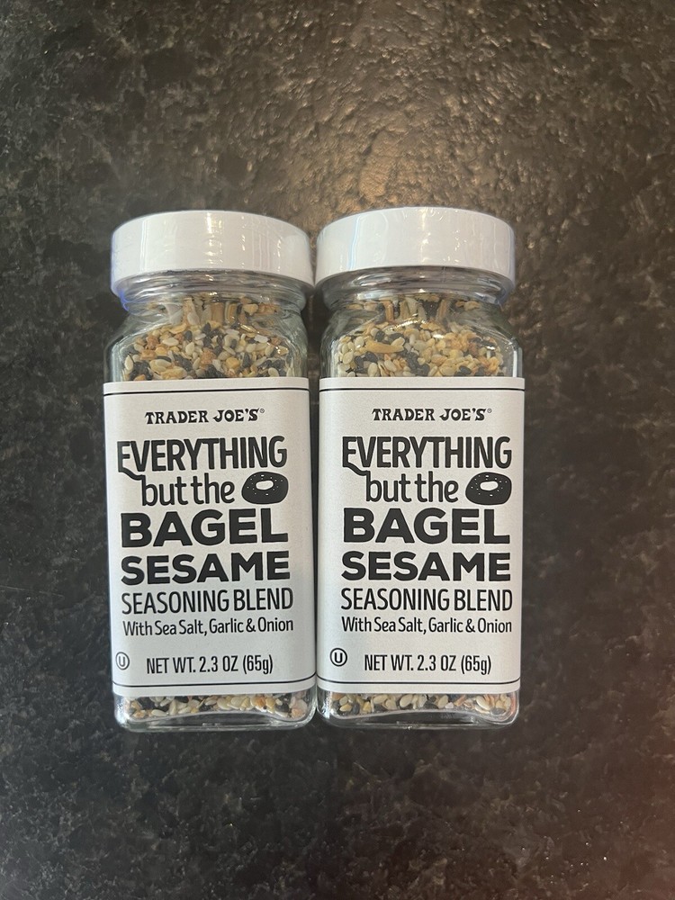 Trader Joe's Everything but The Bagel Sesame Seasoning Spice 2-2.6 Jar Free Ship