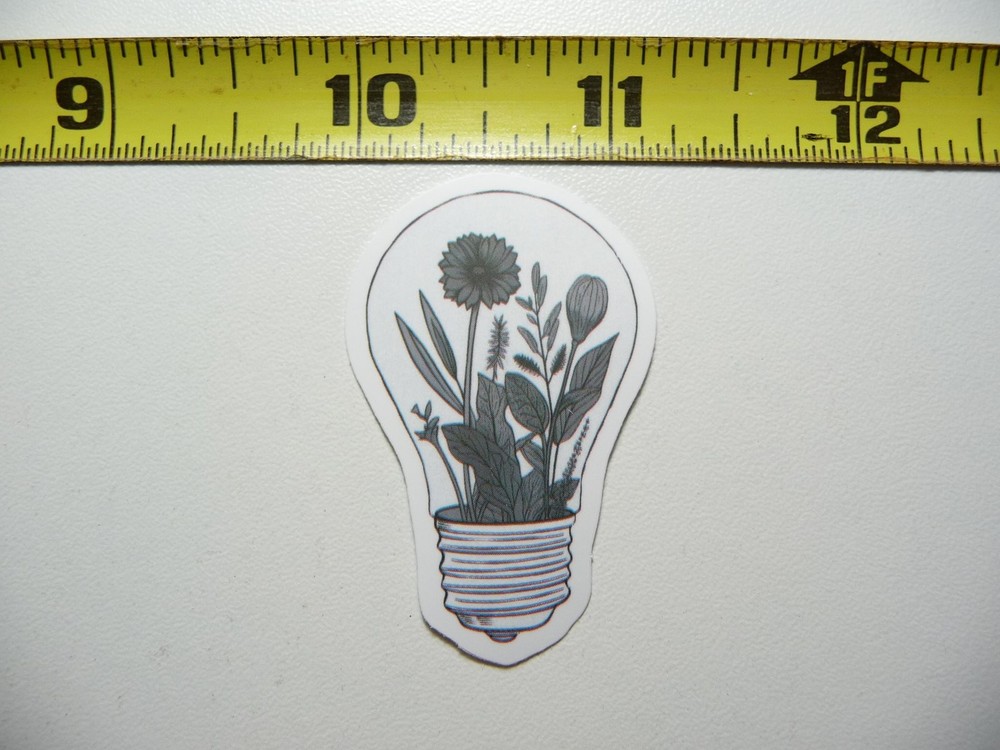 Glow-in-the-Dark Terrarium Sticker with Flowers for Nature Lovers
