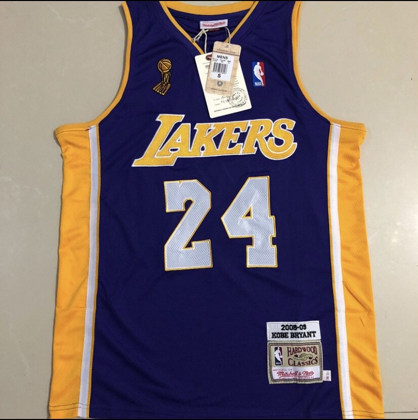 Los Angeles Lakers Kobe Bryant purple NBA Finals basketball retro jersey