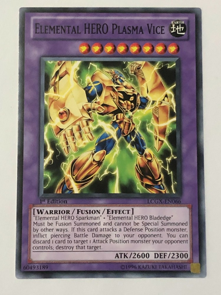 Yu-Gi-Oh Elemental HERO Plasma Vice LCGX-EN066 New Ultra Rare Card