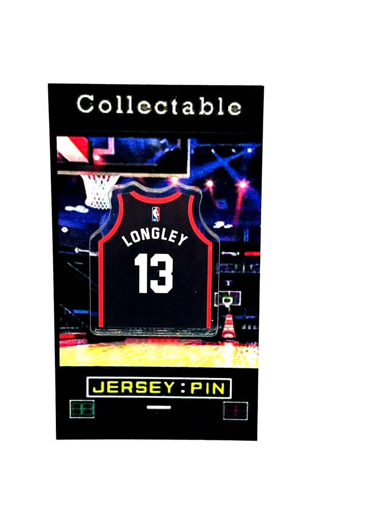Chicago Bulls Luc Longley jersey lapel pin-Classic Collectable-FREE SHIPPING