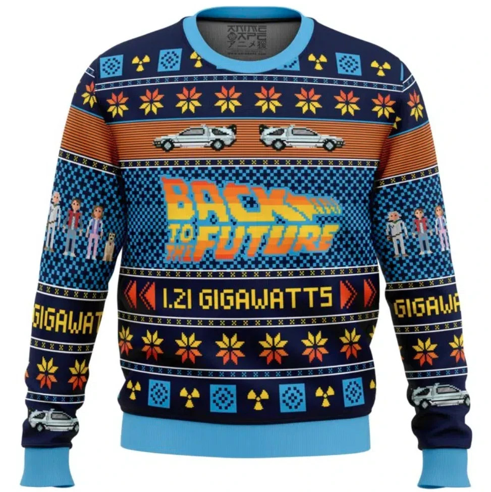 Back To The Future Ugly Christmas Sweater ALl Sizes BO2338