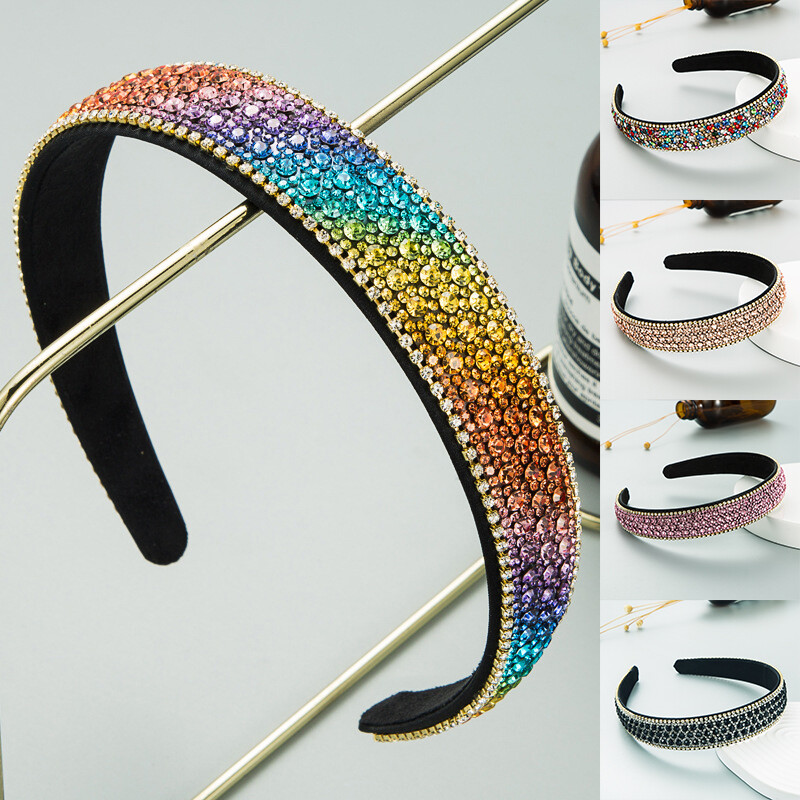 Hair Accessories Full Rhinestones Hair Hoop Baroque Headband Shiny Hairbands DIY
