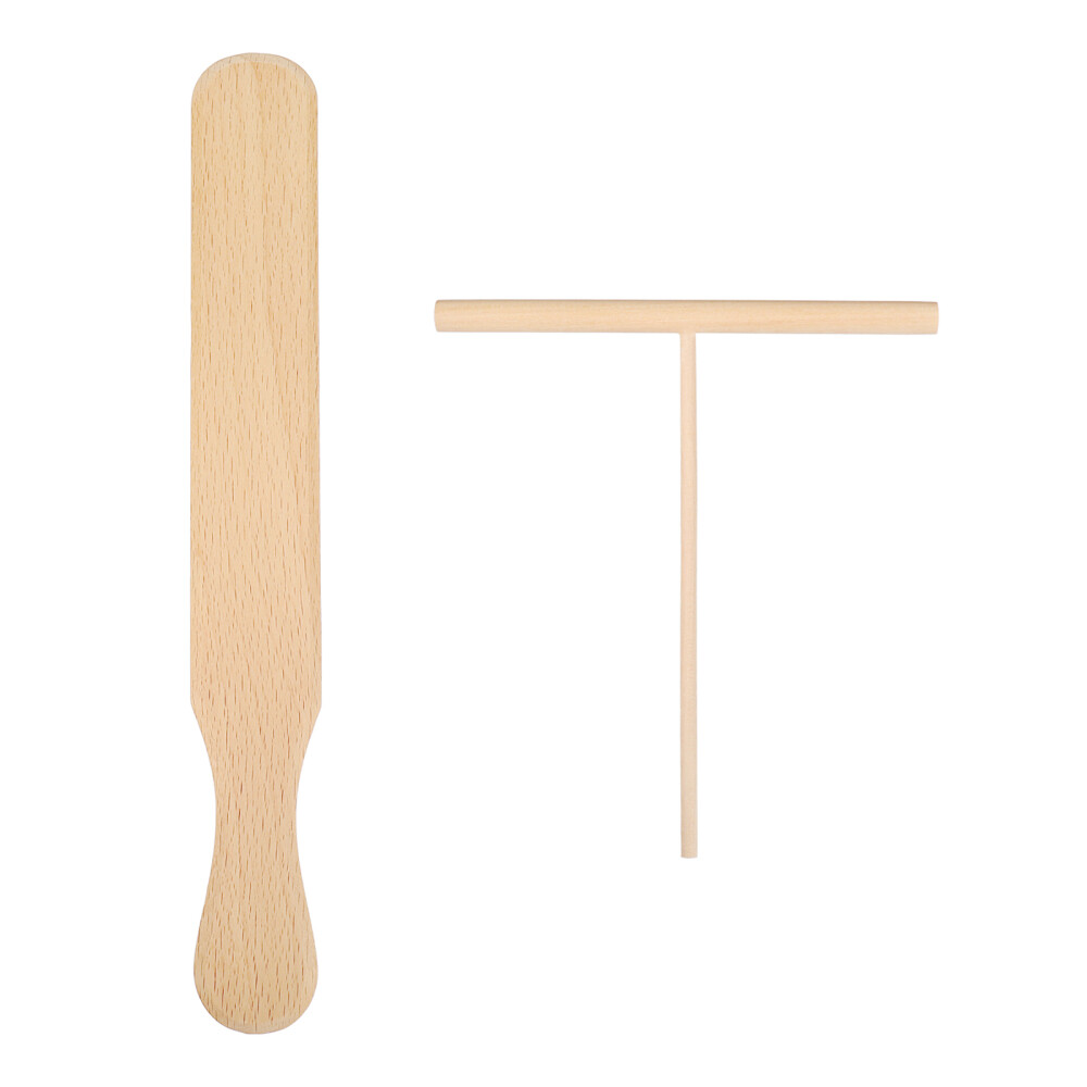 Non-Stick Crepe Pan Set with Wooden Rake for Pancakes Tortillas