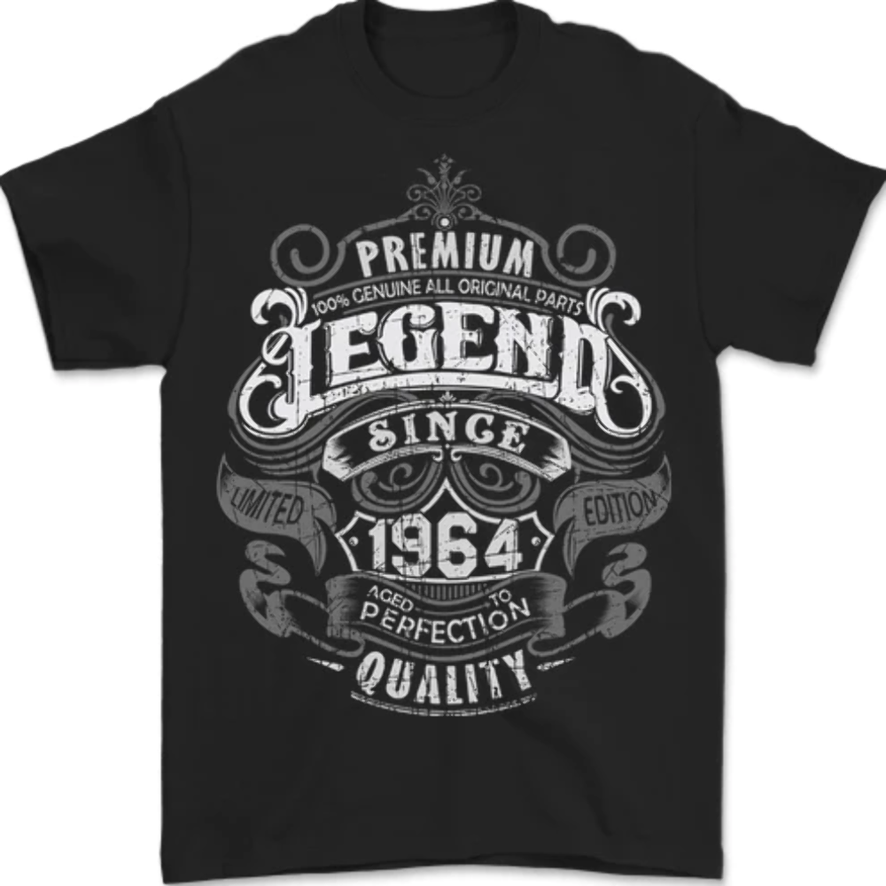 Premium Legend 61st Birthday 1964 Mens T-Shirt 100% Cotton