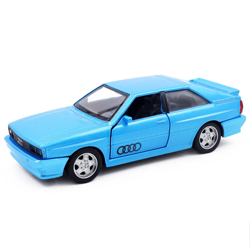 1/36 1980 Audi Quattro Model Car Diecast Toy Vehicle Metal Alloy Pull Back Blue