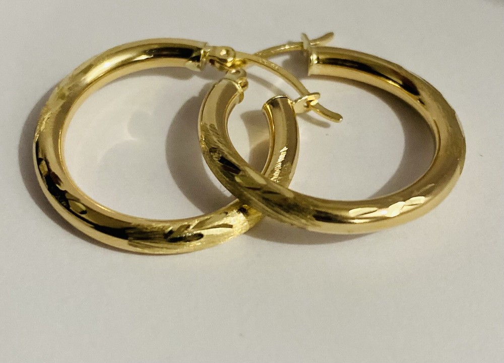 Aretes Argollas en Oro 14K Pendientes Joyería Colgantes Regalos Para Mujer