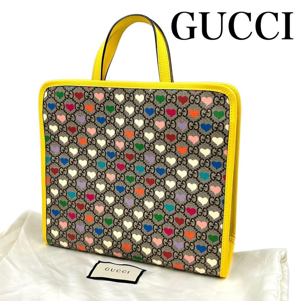 Gucci GG Supreme Tote Bag Multicolor 605614 Canvas New
