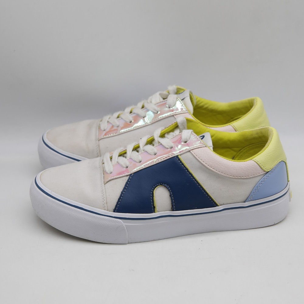 Airwalk Alya 4 J Womens Skateboard Shoes Size 9 M White Multi Blue Pink