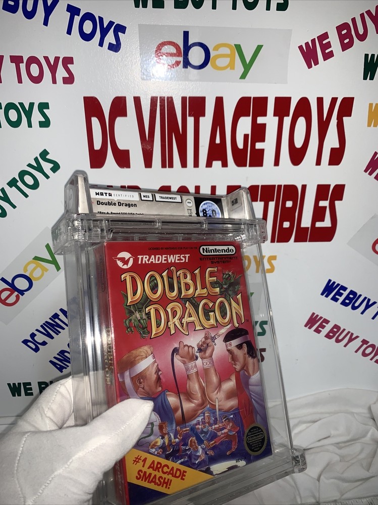 Double Dragon Arcade Classic Nintendo WATA 8.0 CIB Complete In Box Cartridge-image