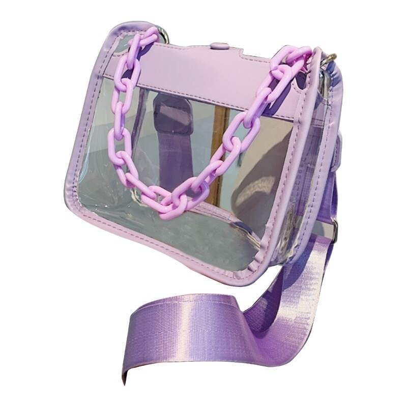Transparent Crossbody Shoulder Bag Clear Purse Bag for Concerts Travel Casual