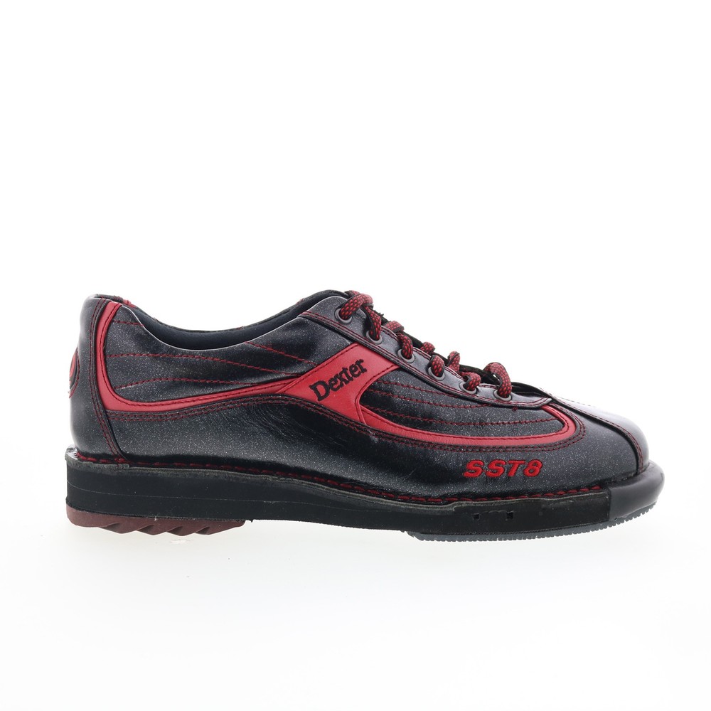 Dexter SST 8 B1899-17 Mens Black Leather Lace Up Athletic Bowling Shoes 9