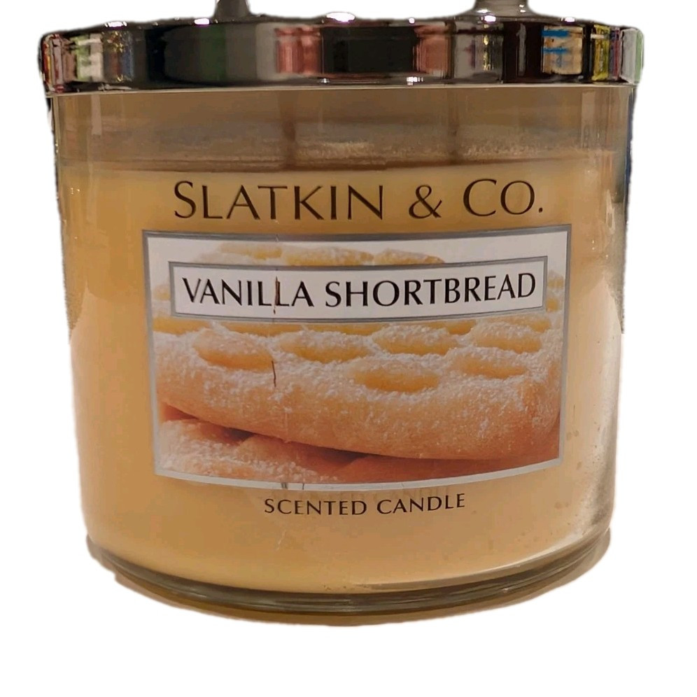 NEW Bath & Body Works Slatkin & Co 3 Wick Vanilla Shortbread Candle 14.5 oz