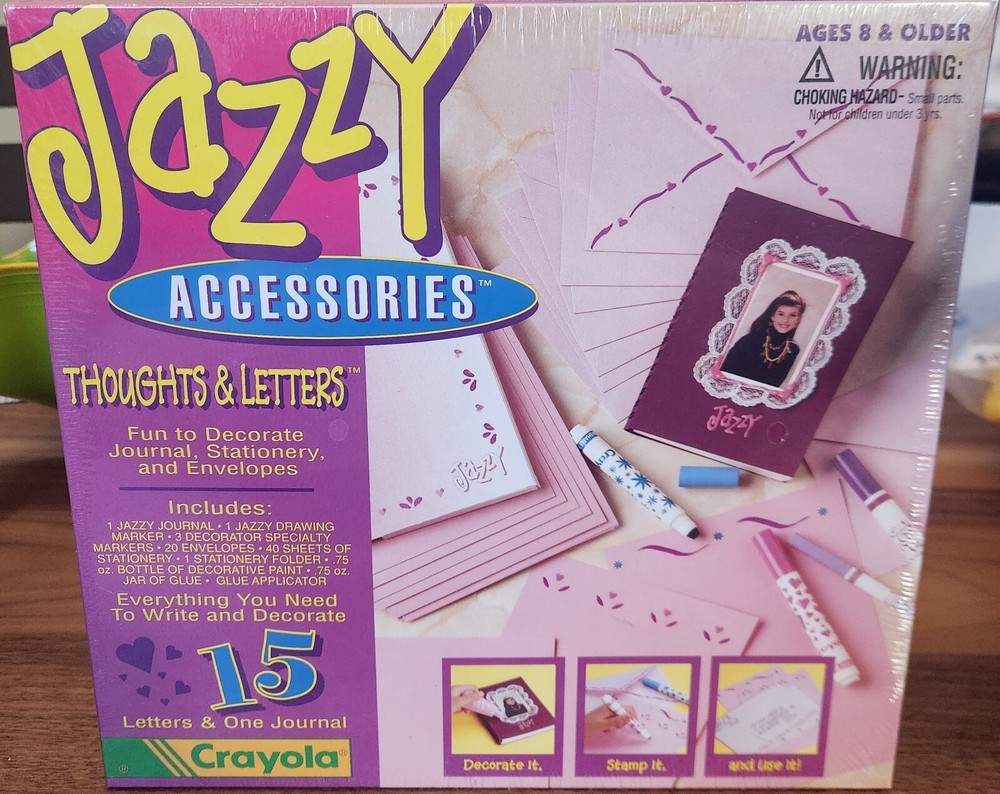 Vintage Crayola Jazzy Accessories Thoughts and Letters 1995, NEW, FACTORY SEALED