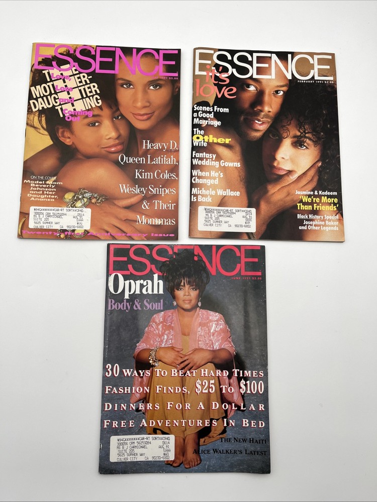 Vintage Essence Magazine 1991 Lot of 3 February, May, June