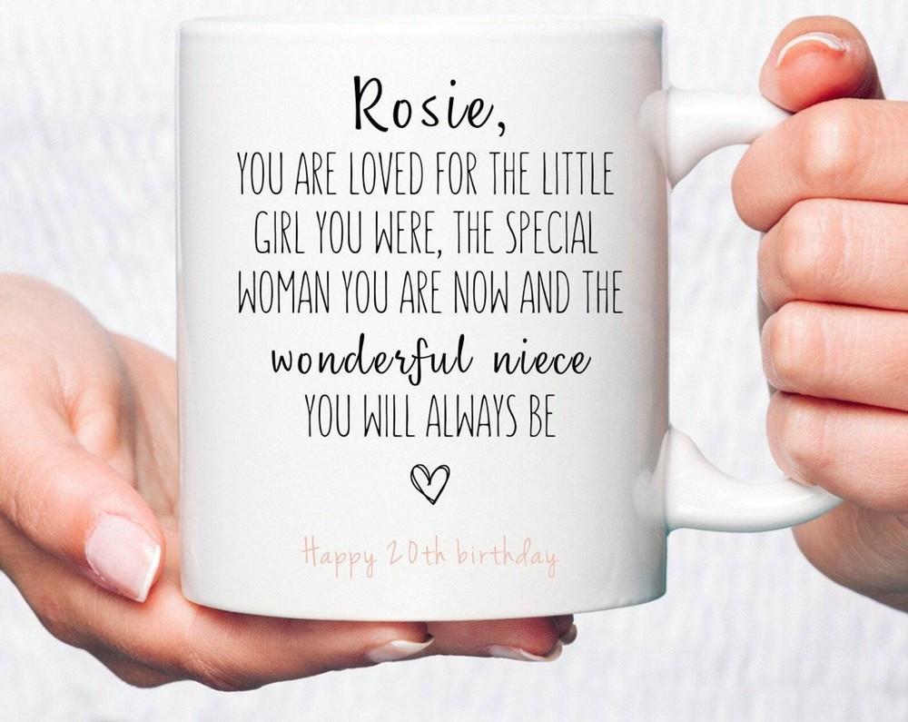 Custom Niece Birthday Mug for 16th 18th 21st 30th Milestones