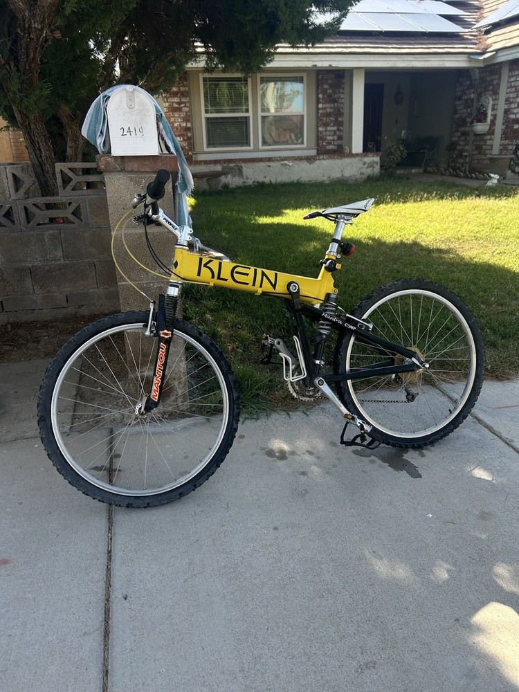 Vintage Klein Mantra Comp Aluminum 26in MTB Frame Small Yellow