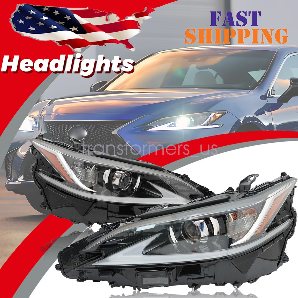 Driver+Passenger Side LED DRL Headlights For 2019-2021 Lexus ES300H ES350 2X