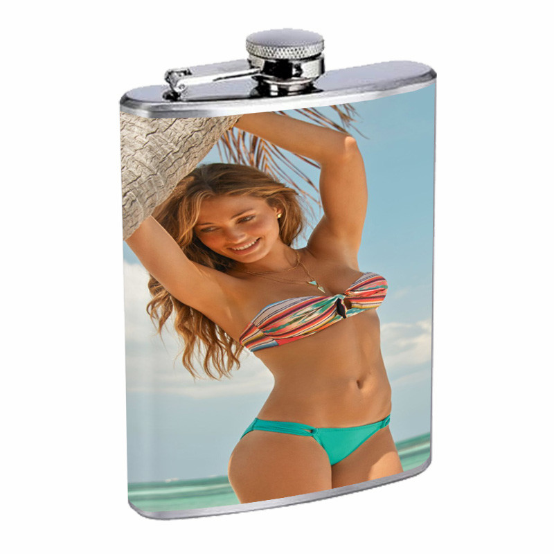 Country Pin Up Girls D19 Flask 8oz Stainless Steel Hip Drinking Whiskey