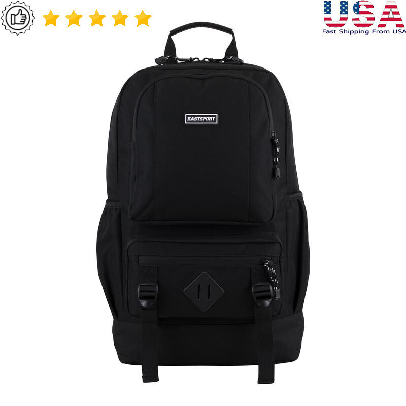 Unisex Laptop Backpack with Multiple Zipper Compartments and Adjustable Shoulder Straps US