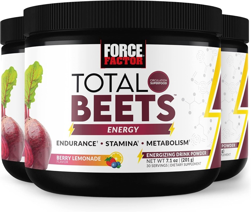 3-Pack Total Beets Energy Mix - Natural Stimulant-Free Support for Endurance