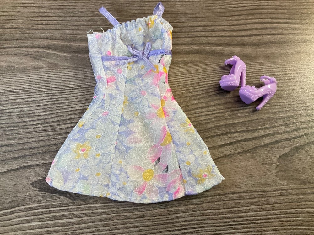 Mattel  Barbie Doll Clothes  Multicolor Dress Shoes Outfit Lot