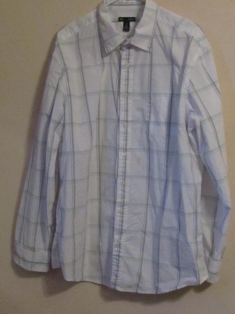 MEN'S GAP CLASSIC FIT STRIPED LONG SLEEVE BUTTON DOWN SHIRT XL.