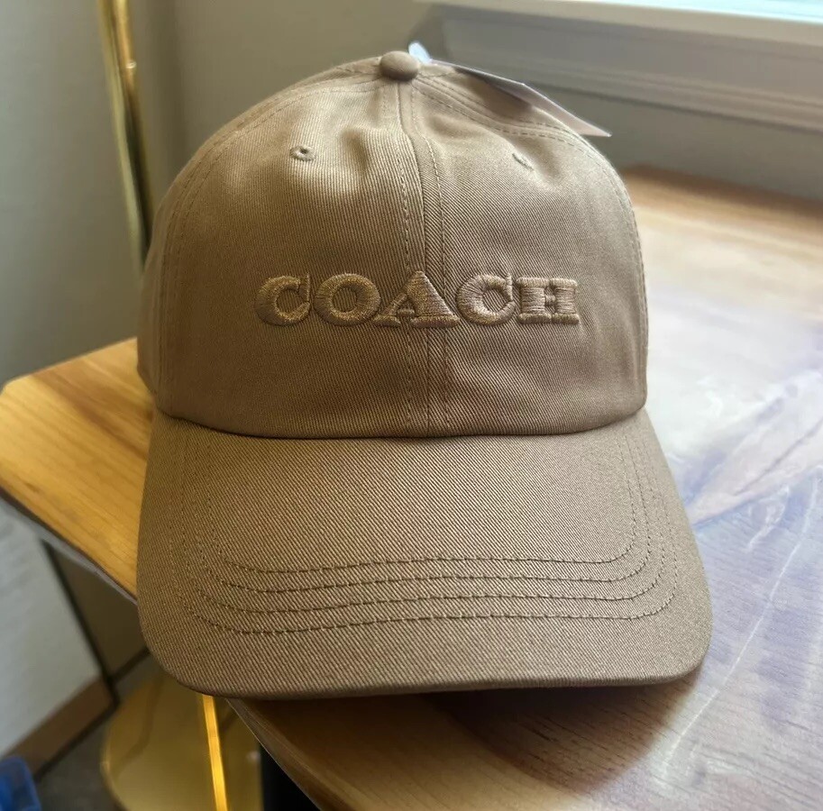 COACH Embroidered Women's Hat in Light Saddle Brown One Size Retail $75 New