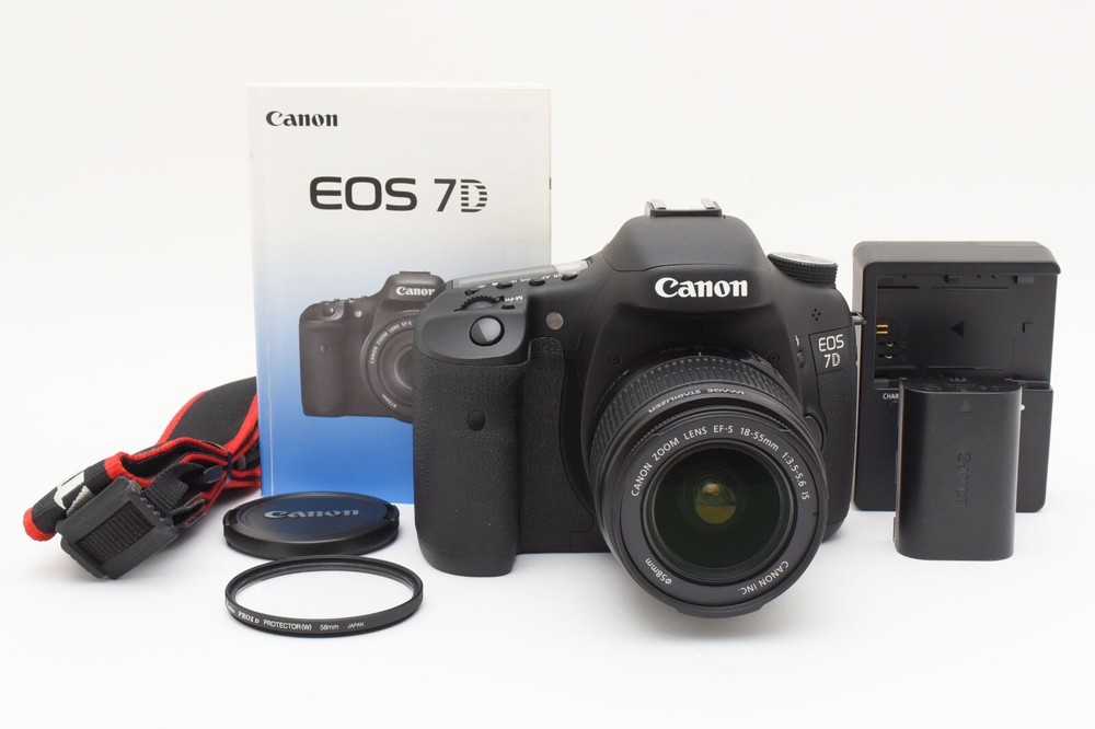 CANON EOS 7D 18MP Digital SLR Camera + EF 18-55mm f/3.5-5.6 IS From JAPAN #2483