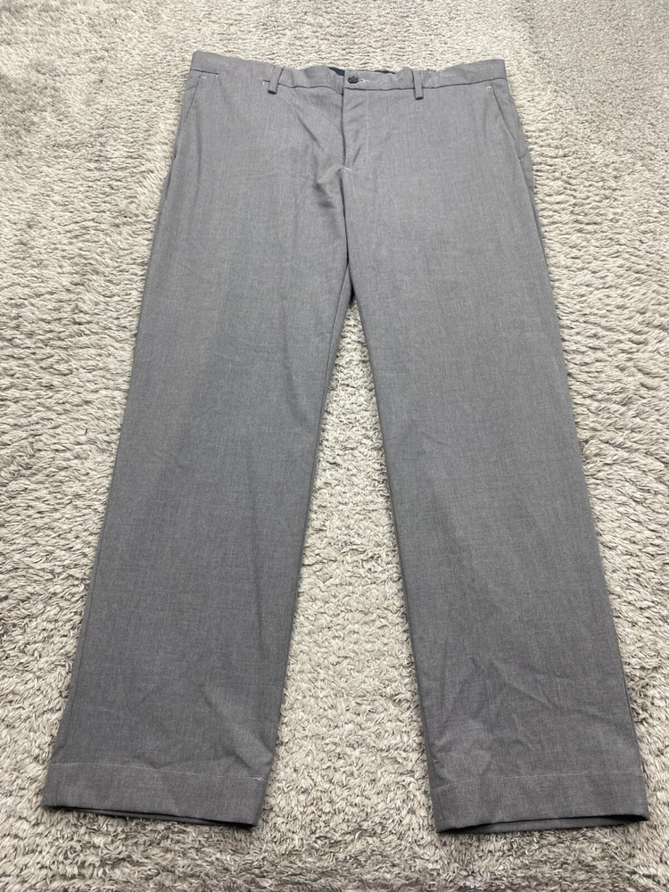 Polo Ralph Lauren Pants Men 36x30 Gray Cuffed Stretch Straight Fit Chino Trouser