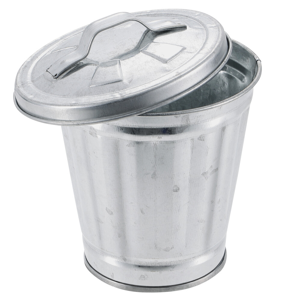 Galvanized Trash Can Lid Garbage Container Bedroom Garbage Can Garbage Bin Model