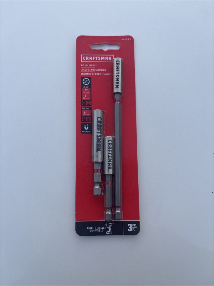 Craftsman 3-Piece Bit Holder Set for Drills and Impact Drivers