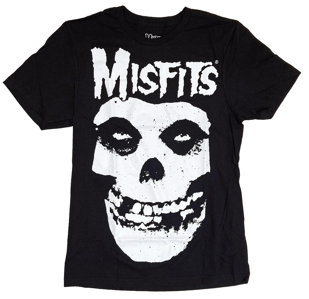 Misfits Rock Band Classic Skull Logo Men's Black T-Shirt New