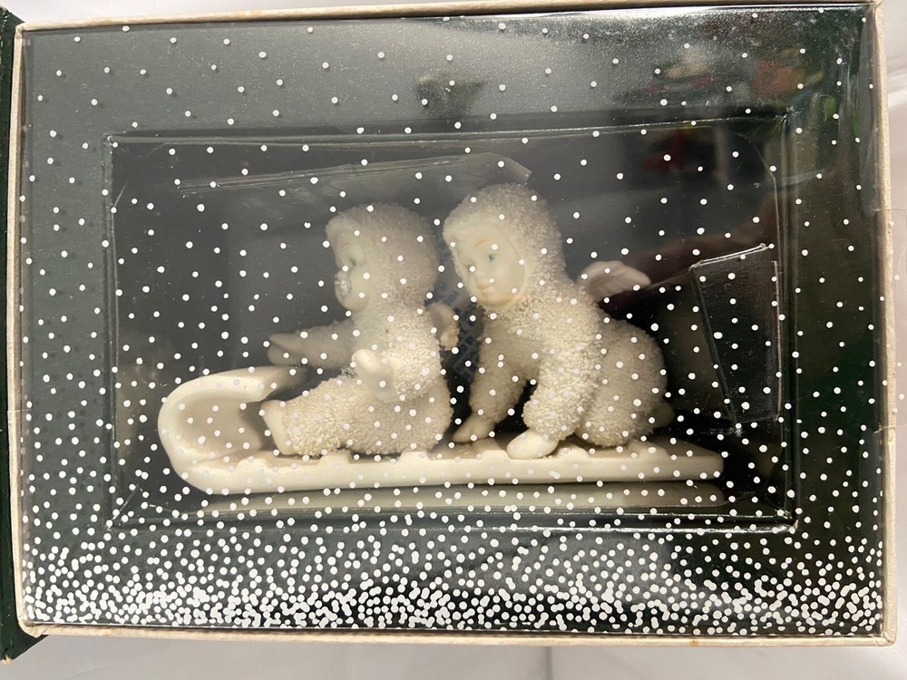 DEPT 56 Snow Babies Winter Tales Down The Hill We Go Figurine