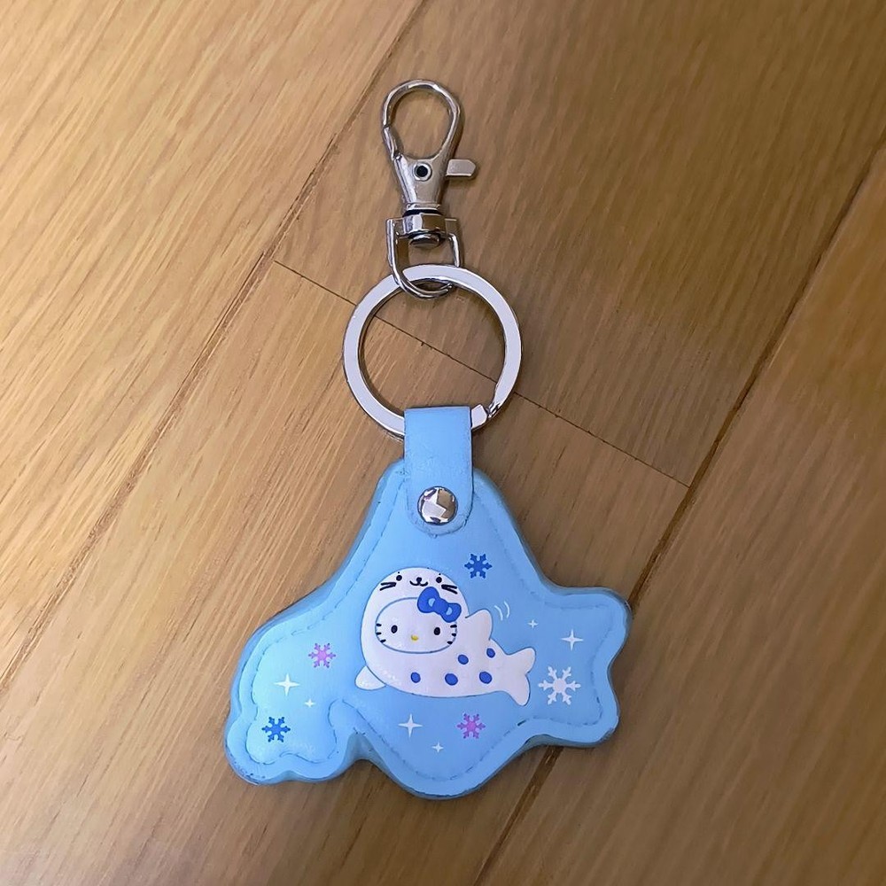 Hello Kitty Hokkaido Keychain in Soft Light Blue
