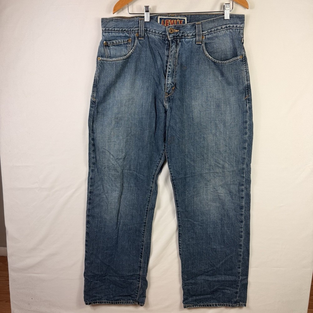 Levi's 569 Jeans Men's 36x32 Loose Fit Straight Leg Blue Medium Wash Denim