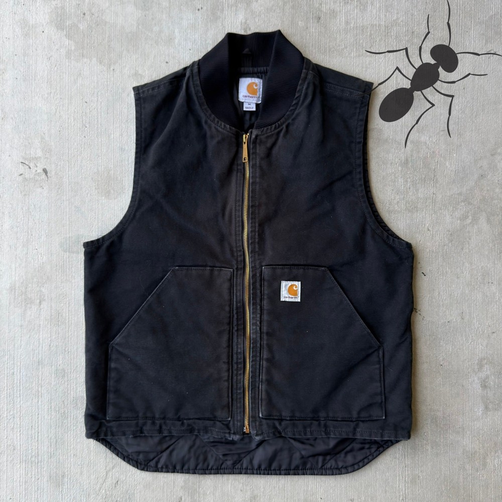 Carhartt black medium quilted work wear vest