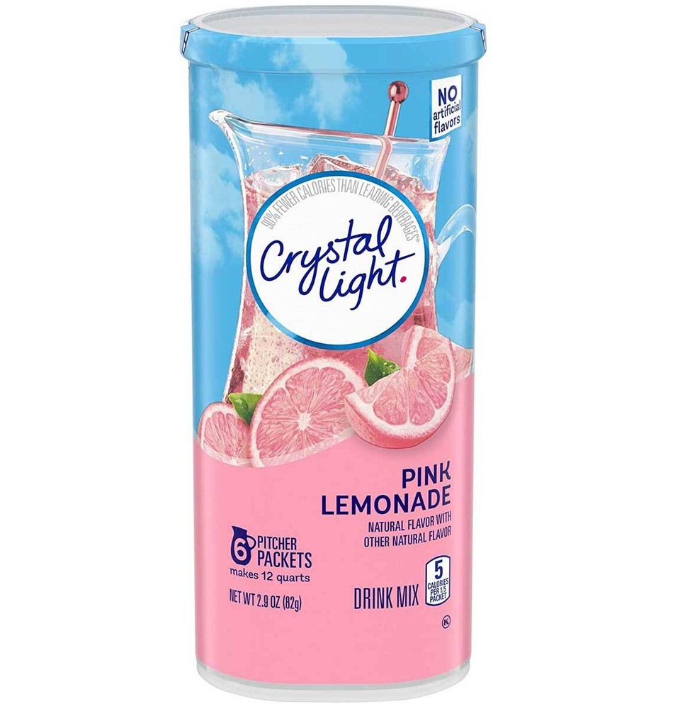 Crystal Light Pink Lemonade Powder Drink Mix - 2.9 Oz - Pack of 6