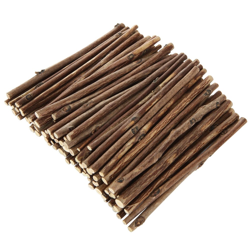 DIRBUY 300PCS 4 inch Wood Log Sticks for Crafts - Natural Twigs Sticks- Birch...