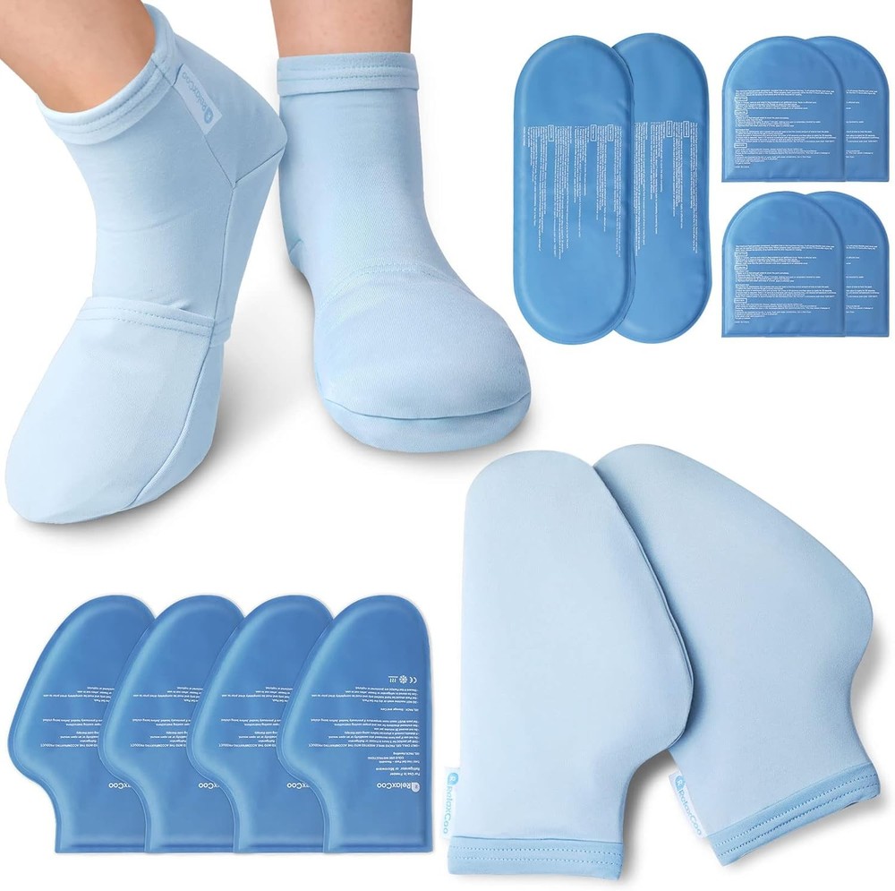 Chemo Cold Therapy Socks & Hand Ice Pack Gloves for Chemotherapy S/M